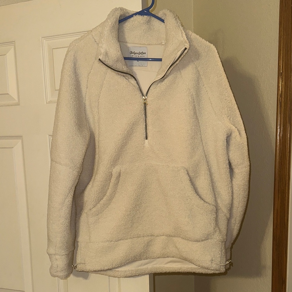 Cream Zip-Up Sweater